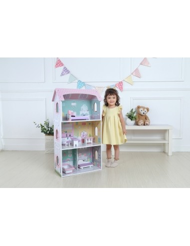 Wooden Dollhouse Ecotoys Blueberry Residence