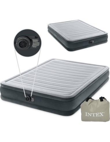 Pripučiamas čiužinys 203x152cm su pompa Intex 67770