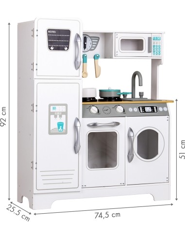 Wooden Kitchen XXL with Washing Machine Ecotoys