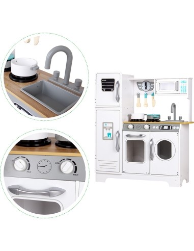 Wooden Kitchen XXL with Washing Machine Ecotoys