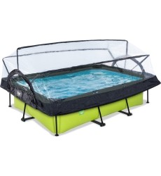 EXIT Lime pool 300x200x65cm with dome and filter pump - green