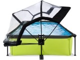 EXIT Lime pool 300x200x65cm with dome and filter pump - green