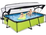 EXIT Lime pool 300x200x65cm with dome and filter pump - green