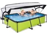 EXIT Lime pool 300x200x65cm with dome and filter pump - green