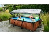 EXIT Lime pool 300x200x65cm with dome and filter pump - green