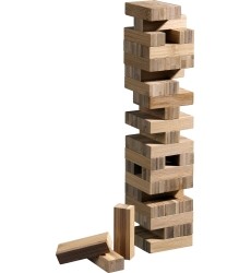 Tumbling Tower Philos Bamboo 6.6x6.6x25.5 cm