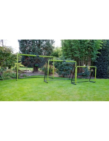 Vaikiški futbolo vartai EXIT Tempo Steel 240x160 cm, žali/juodi