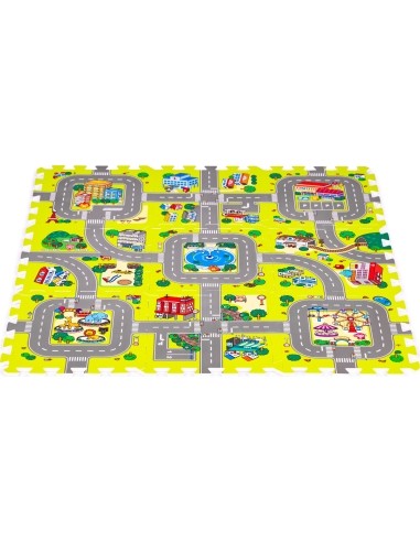 Putų kilimėlis vaikams City 9 elementai 90,5x90,5cm IPLAY