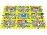 Foam mat for children city 9 elements 90,5x90,5cm IPLAY