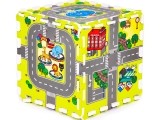 Foam mat for children city 9 elements 90,5x90,5cm IPLAY