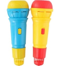 Microphone Eddy Toys, 8.2x8.2x24cm - Blue-Yellow