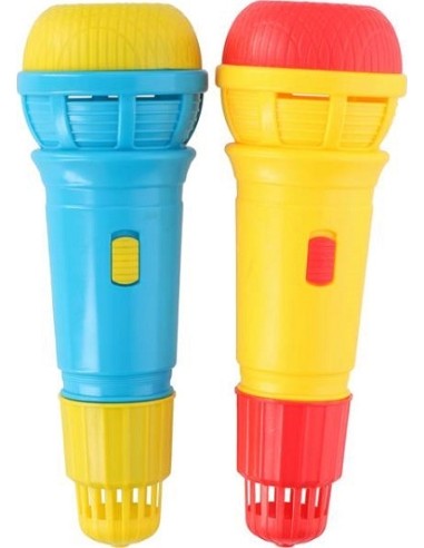 Microphone Eddy Toys, 8.2x8.2x24cm - Blue-Yellow