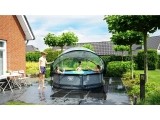 EXIT Stone pool ø300x76cm with dome and filter pump - grey