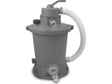 EXIT Wood pool 400x200x100cm with dome and sand filter and heat pump - brown