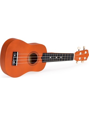 Vaikiškas medinis ukulelė 4 stygų ECOTOYS