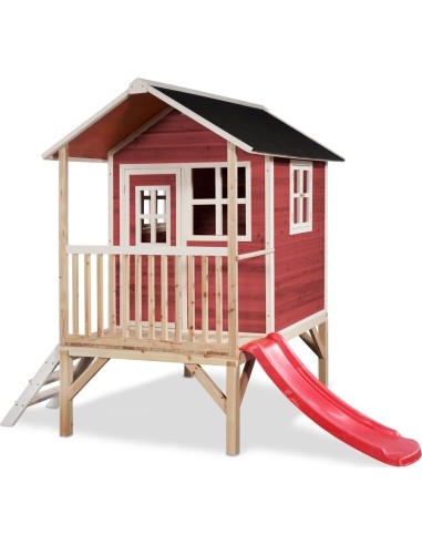 EXIT Loft 300 wooden playhouse - red
