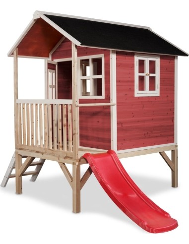 EXIT Loft 300 wooden playhouse - red