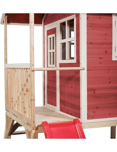 EXIT Loft 300 wooden playhouse - red