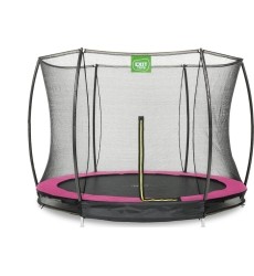 Įkasamas batutas su tinklu Exit Silhouette 244cm - Rožinis