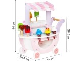 Wooden Cart Ice Cream Shop For Kids Eco Toys, 12 el