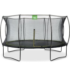 EXIT Silhouette trampoline ø427cm - black Outdoor Round Coil spring Above ground trampoline