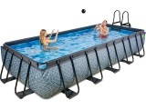 EXIT Stone pool 540x250 cm with sand filter pump - grey Framed pool Rectangular 12600 L