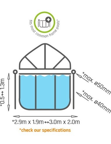 EXIT pool dome 300x200cm