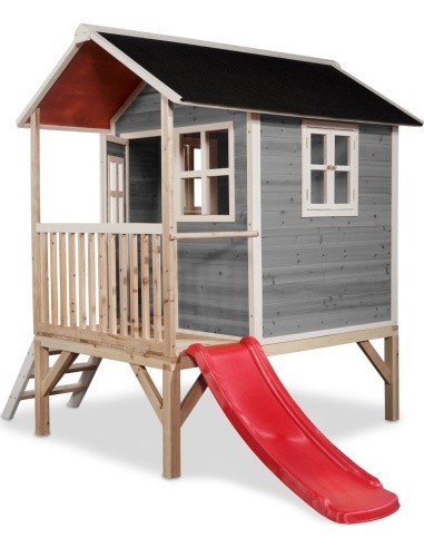 EXIT Loft 300 wooden playhouse - grey