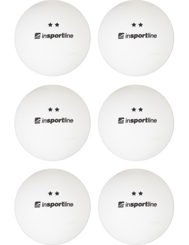 Table Tennis Balls inSPORTline Elisenda S2 – 6 Pcs. - White