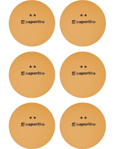 Table Tennis Balls inSPORTline Elisenda S2 – 6 Pcs. - Orange
