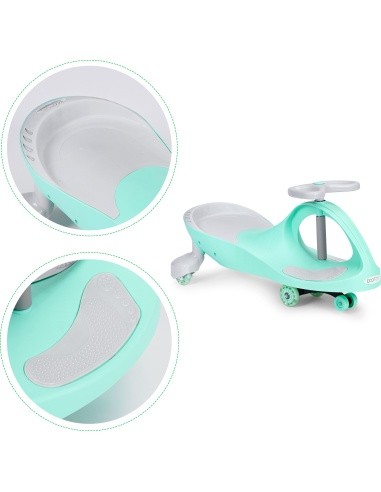 Vaikiška mašinėlė Gravity su LED ratukais, žalia, ECOTOYS