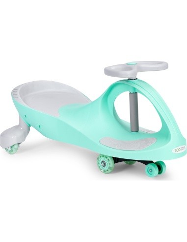 Vaikiška mašinėlė Gravity su LED ratukais, žalia, ECOTOYS