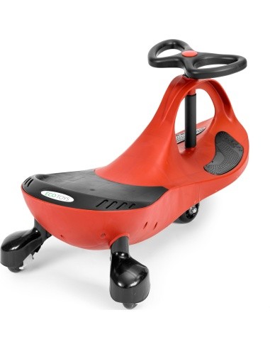 Vaikiškas gravitacinis automobilis su LED ratais, raudonas ECOTOYS