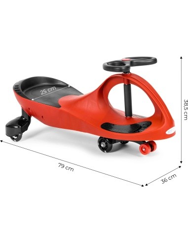 Vaikiškas gravitacinis automobilis su LED ratais, raudonas ECOTOYS