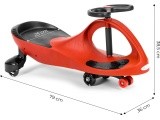 Vaikiškas gravitacinis automobilis su LED ratais, raudonas ECOTOYS