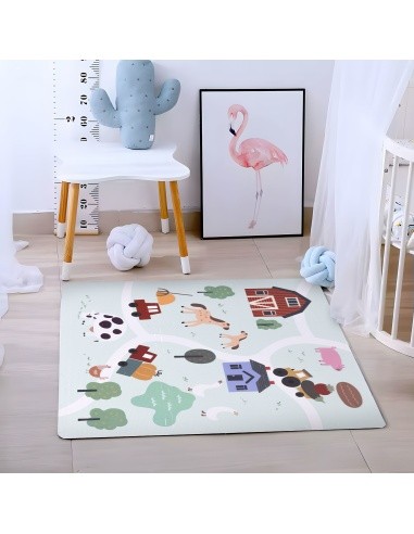 Large EVA foam mat for children Farm 90,5x90,5 cm 21 el. ECOTOYS
