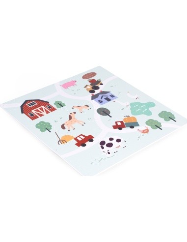 Large EVA foam mat for children Farm 90,5x90,5 cm 21 el. ECOTOYS