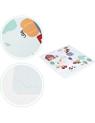 Large EVA foam mat for children Farm 90,5x90,5 cm 21 el. ECOTOYS