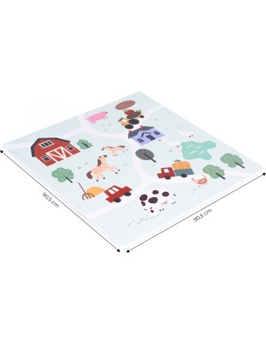 Didelis EVA putų kilimėlis vaikams Ūkis 90,5x90,5 cm 21 el. ECOTOYS