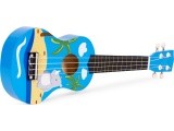 Vaikiška ukulelė medinė gitara 4 stygų nailono kramtukas ECOTOYS