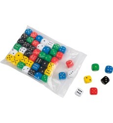Wooden Dice Philos, 50 pcs