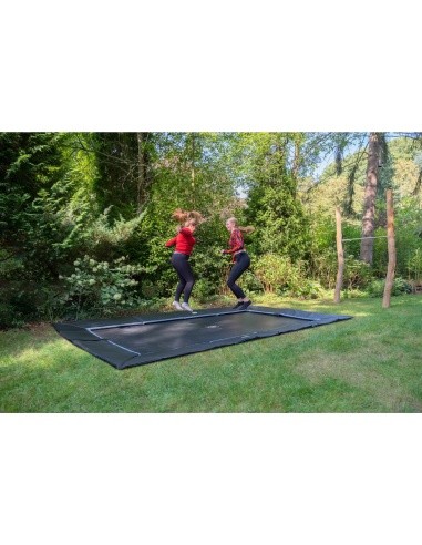 EXIT Dynamic ground level sports trampoline 305x519cm - black