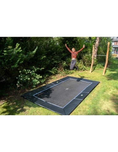 Įleidžiamas sportinis batutas EXIT Dynamic 305x519 cm, juodas