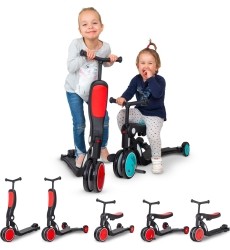 Children’s Multi-Purpose Vehicle 5-in-1 Worker Finfo - Red