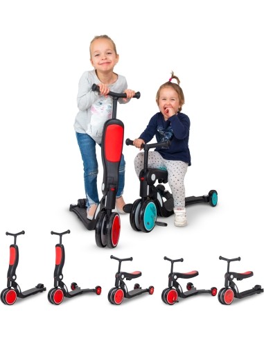 Children’s Multi-Purpose Vehicle 5-in-1 Worker Finfo - Red