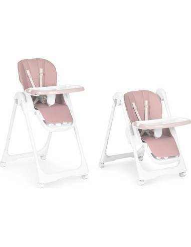 Feeding chair height adjustment eco leather straps double tray