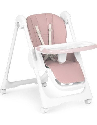 Feeding chair height adjustment eco leather straps double tray