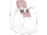 Feeding chair height adjustment eco leather straps double tray
