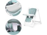 Feeding chair height adjustment eco leather straps double tray