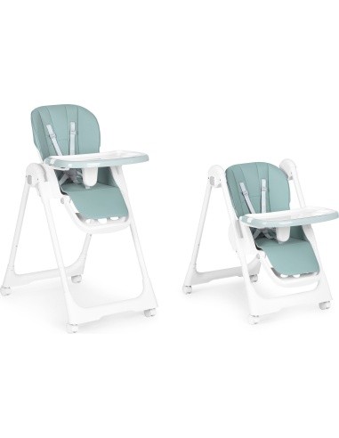 Feeding chair height adjustment eco leather straps double tray